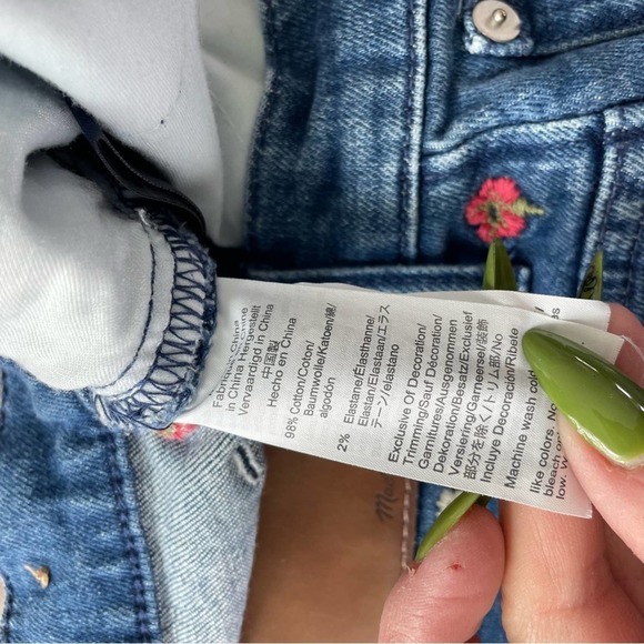 Madewell | Wide-Leg Crop Jeans Confetti Floral Embroidered Edition Flowers Capri - Picture 11 of 11